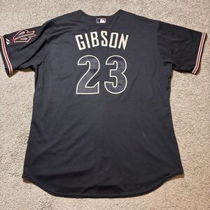 Majestic Arizona Diamondbacks Kirk Gibson Black MLB Baseball Jersey Mens 52 Sewn